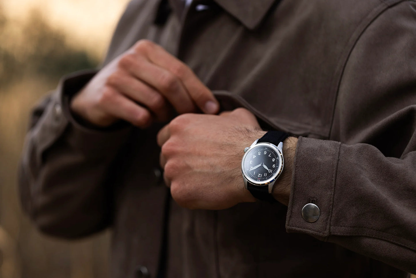 Vario 1945 A-11S Raven Black Field Watch